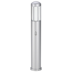 Pullertlampe Type nr. 2221 med bev�gelsesdetektor (Type 2209), IP44, 90cm, E27 QA55 maks. 57W, St�bt alu, opalglas, s�lv
