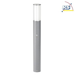 Bollard light Type No. 2269 with motion detector (Type No. 2070), height 90cm, E27 max. 20W,  stainless steel, silver matt