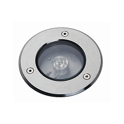 LED Jordindbygningsspot Type nr. 2159, IP67 IK08, � 11cm, 1W 3000K 80lm 30�, rustfrit st�lblende
