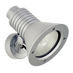 Udend�rs V�gspot Type nr. 2182, IP54, E27 QA55 maks. 15W, drejelig og svingbar, St�bt aluminium / Sikkerhedsglas, s�lv matt