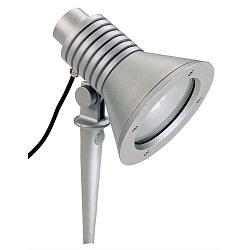 Jordspyd spot Type nr. 2183, IP54, E27 QA55 maks. 15W, drejelig og svingbar, St�bt aluminium / Sikkerhedsglas, s�lv matt