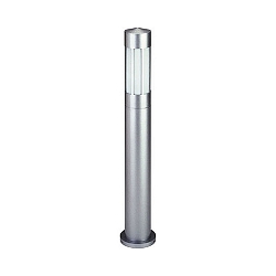 Pullertlampe Type nr. 2249, E27, IP44, højde 90cm, E27 QA55 maks. 57W, Støbt aluminium / Opalglas, sølv
