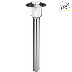 Bollard light Type No. 2257, with Pagoda roofs, height 90cm, IP44, E27 QA55 max. 57W, stainless steel / opal glass