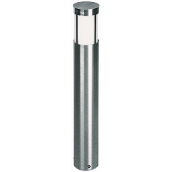 Pullertlampe Type nr. 2264, højde 70cm, IP44, E27 QA55 maks. 57W, rustfrit stål / Opalglas