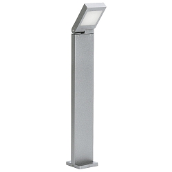 LED Pullertlampe Type nr. 2296, IP44, 90cm, 14W 3000K 1400lm, svingbar 90° trinløs, Støbt alu / Opalglas, sølv matt