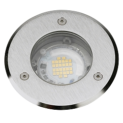 LED Ground recessed spot Type No. 2316, IP67 IK08, � 11cm, 5W 3000K 4801lm 30�, stainless steel