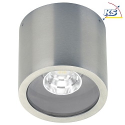 LED Outdoor Ceiling spot Type No. 2318, IP44,  10.3cm, 8W 800lm 3000K 30, swiveling 30, stainless steel