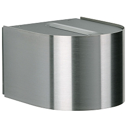 LED Udend�rs V�gspot Type nr. 2335 - 2-sidet, t�t/t�t, rund, IP44, 2x 3W 3000K 330lm, stiv, rustfrit st�l