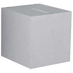 LED Udend�rs V�gspot Type nr. 2415 - 2-sidet, t�t/t�t, firkantet, IP44, 230V AC/DC, 13.4W 3000K 1200lm, linse klar, s�lv