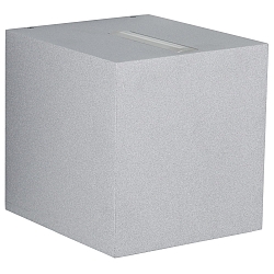 LED Udend�rs V�gspot Type nr. 2416 - 2-sidet, t�t/bred, firkantet, IP44, 230V AC/DC, 13.4W 3000K 1200lm, linse + glas, s�lv