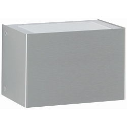 Udend�rs V�glampe Type nr. 6164, 2-sidet, firkantet, IP44, bredde 15cm, G9 QT14 maks. 60W, rustfrit st�l / Opalglas