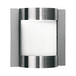 Udendørs Væglampe Type nr. 6187, halv rund, IP44, E27 QA55 maks. 57W, rustfrit stål / Opalglas