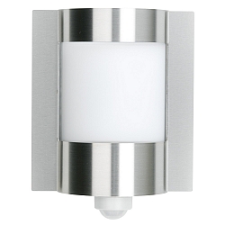 Udend�rs V�glampe Type nr. 6187, bev�gelsesdetektor (Type nr. 6188), halv rund, IP44, E27 QA55 57W, rustfrit st�l / glas