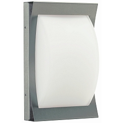 Udend�rs V�g- og Loftlampe Type nr. 6217, IP44, konkav / konveks, E27 QA55 maks. 57W, rustfrit st�l matt / Opalglas