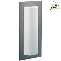 Outdoor LED Wall and Ceiling luminaire Type No. 6300, IP44, 15 x 35cm, arched, 16W 3000K 1600lm, dimmable, stainless steel