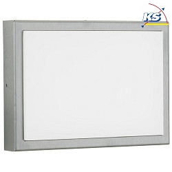 Outdoor LED Wall and Ceiling luminaire Type No. 6355, IP44, 25 x 18cm, 16W 1600lm, stainless steel
