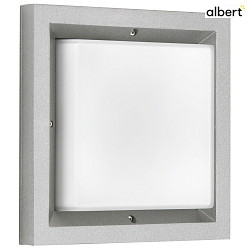 outdoor wall luminaire TYPE NO 6411 IP54, opal, silver dimmable