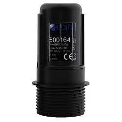 E27 sokkel CASAMBI KEYHOLE / PARTLY THREADED SHELL Bluetooth styrbar, analog faseafsnit d�mpningsudgang, sort