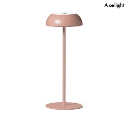 battery table lamp LT LED FLOAT with USB connection, dimmable IP55, mauve, white dimmable