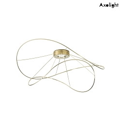 LED ceiling luminaire PL HOOPS 2, 17W, 3000K, 1330lm, IP20, gold