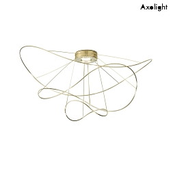 LED ceiling luminaire PL HOOPS 3, 17W, 3000K, 1330lm, IP20, gold