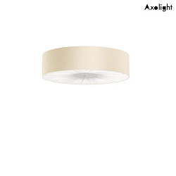 Ceiling luminaire PL SKIN 070, E27, IP20, with cover below, beige / warm white