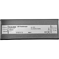 Blulaxa LED Transformer Trafo 0.5W-100W / 12V DC, fast sp�nding, aluminiumshus