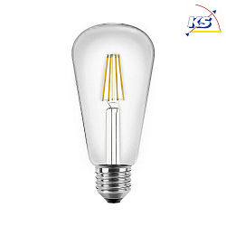 Blulaxa LED Filament Edison Lyskilde ST64, 4W, 300, E27, varmhvid Glas