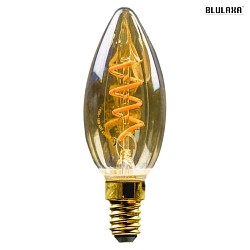 LED Lyskilde kerteformet, 2,5W, E14, 125lm, 1800K, glas guld VSS