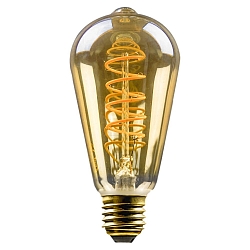 LED Lyskilde ST64, 5W, E27, 250lm, 1800K, glas guld VBS