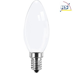 LED Lamp candle, 4,5W (40W), E14, 470lm, 2700K, glass opal