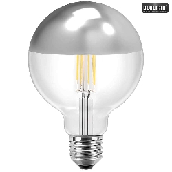  LED Filament Vintage lamp globe shape G125, E27, 7W, 645lm, WW, 180, top mirrored silver 
