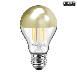  LED Filament Vintage lamp pear shape A60, E27, 7W, 645lm, WW, 180, top mirrored gold 