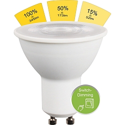 LED reflektorp�re SMD SWITCH DIM GU10 4,7W 345lm 2700K 36� CRI >80 d�mpbar