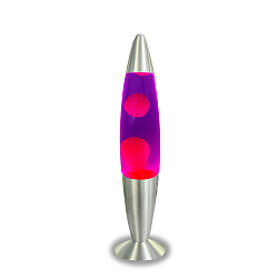 LED-lavalampe IP20, lilla, pink, s�lv 