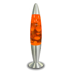 LED-lavalampe IP20, orange, s�lv, hvid 