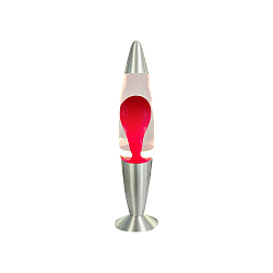 LED-lavalampe IP20, klar, r�d, s�lv 