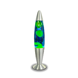 LED-lavalampe IP20, bl�, gul, s�lv 