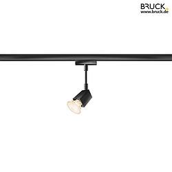 2-phase spot SCOBO SPOT II GU10 DUOLARE GU10 IP20, black, lacquered dimmable