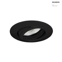 recessed luminaire round, swivelling GX5,3 IP20, black dimmable