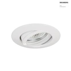 recessed luminaire round, swivelling GX5,3 IP20, white dimmable