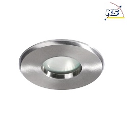 Recessed outdoor LV downlight,4VA, IP65, 12V AC, round, GX5.3 max. 50W, fixed, stainless steel