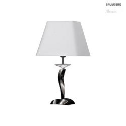 Table lamp GIRATA, E27 max. 60W, brass cast / chintz, chrome / white