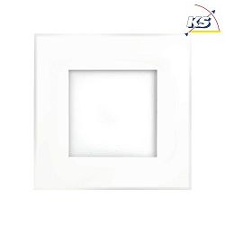 Recessed LED wall luminaire, IP20, 230V, 1.2W 3000K 40lm, square