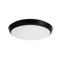 Udend�rs wall luminaire MAKIRA � 25CM rund, CCT Switch, slagfast, buet IP65, sort d�mpbar