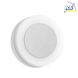 Outdoor LED wall luminaire, IP54, round, with 2 exchangeable front panels, 230V, 9W 3000K 665lm, structured white