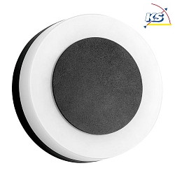 Outdoor LED wall luminaire, IP54, round, with 2 exchangeable front panels, 230V, 9W 3000K 665lm