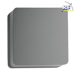 Outdoor LED wall luminaire, IP54, square, with 2 exchangeable front panels, 230V, 9W 3000K 665lm, silver / opal