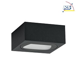 Outdoor LED wall luminaire QUADER, IP65, direct 230V, 5W 3000K 310lm, structured graphite