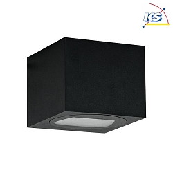 Outdoor LED wall luminaire QUADER, IP65, direct / indirect, 230V, 8W 3000K 320lm, structured graphite